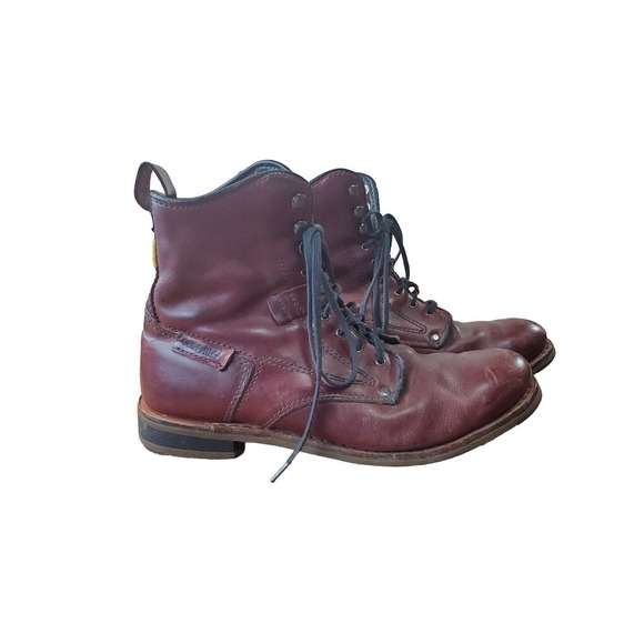 CATERPILLAR Boots Men's 10 ORSON Red Leather Lace Up Heritage Farm Duty Rustic - Picture 1 of 13
